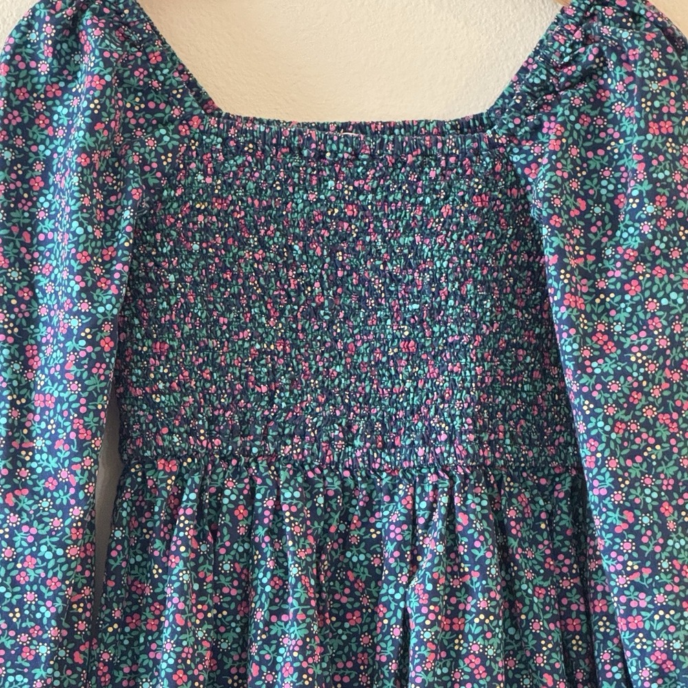 Crewcuts J Crew Girls 12 Floral Smocked Dress Puff Sleeve Cottagecore Prairie